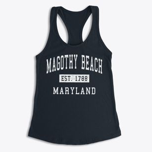 Magothy Beach Maryland Classic Established Women's Racerback Tank