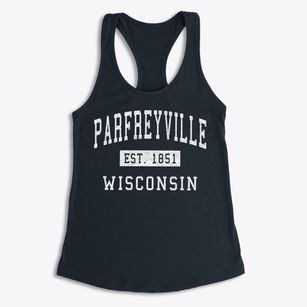 Parfreyville Wisconsin Classic Established Women's Racerback Tank