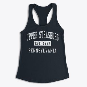 Upper Strasburg Pennsylvania Classic Established Women's Racerback Tank