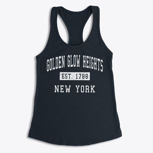 Golden Glow Heights New York Classic Established Women's Racerback Tank