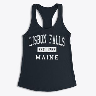 Lisbon Falls Maine Classic Established Women's Racerback Tank