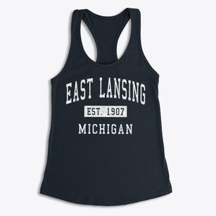 East Lansing Michigan Classic Established Women's Racerback Tank
