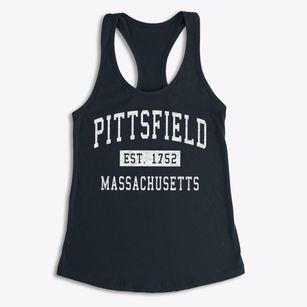 Pittsfield Massachusetts Classic Established Women's Racerback Tank