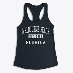 Melbourne Beach Florida Classic Established Women's Racerback Tank