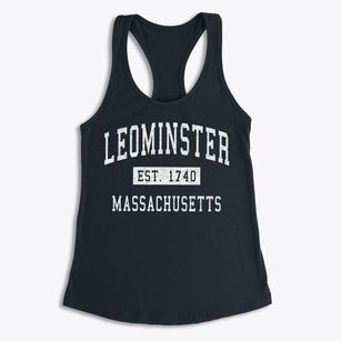 Leominster Massachusetts Classic Established Women's Racerback Tank