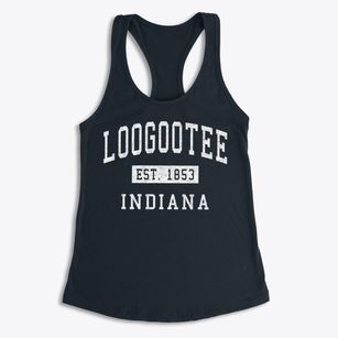 Loogootee Indiana Classic Established Women's Racerback Tank
