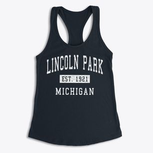 Lincoln Park Michigan Classic Established Women's Racerback Tank