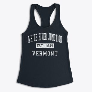 White River Junction Vermont Classic Established Women's Racerback Tank