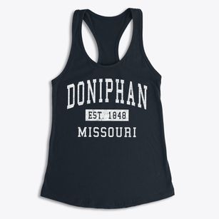 Doniphan Missouri Classic Established Women's Racerback Tank