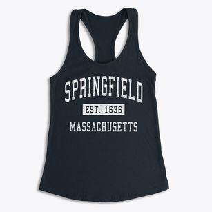 Springfield Massachusetts Classic Established Women's Racerback Tank