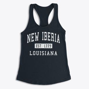 New Iberia Louisiana Classic Established Women's Racerback Tank