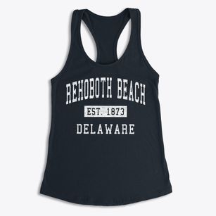 Rehoboth Beach Delaware Classic Established Women's Racerback Tank