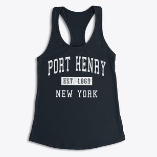 Port Henry New York Classic Established Women's Racerback Tank