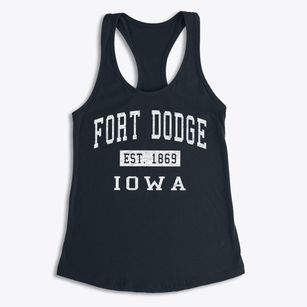 Fort Dodge Iowa Classic Established Women's Racerback Tank