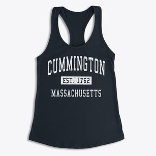 Cummington Massachusetts Classic Established Women's Racerback Tank