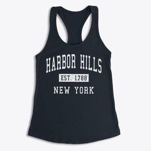 Harbor Hills New York Classic Established Women's Racerback Tank