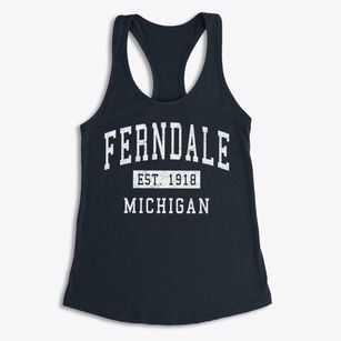 Ferndale Michigan Classic Established Women's Racerback Tank