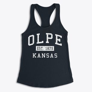 Olpe Kansas Classic Established Women's Racerback Tank