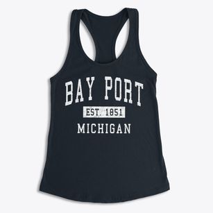 Bay Port Michigan Classic Established Women's Racerback Tank