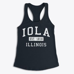 Iola Illinois Classic Established Women's Racerback Tank