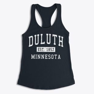 Duluth Minnesota Classic Established Women's Racerback Tank