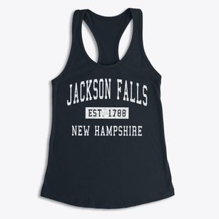 Jackson Falls New Hampshire Classic Established Women's Racerback Tank