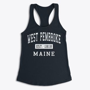 West Pembroke Maine Classic Established Women's Racerback Tank