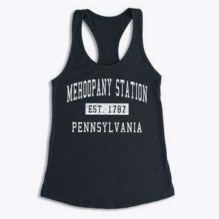 Mehoopany Station Pennsylvania Classic Established Women's Racerback Tank