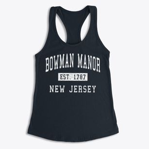Bowman Manor New Jersey Classic Established Women's Racerback Tank