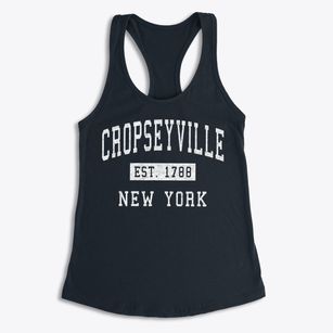 Cropseyville New York Classic Established Women's Racerback Tank