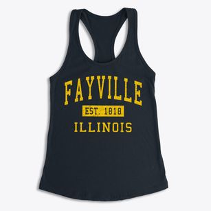 Fayville Illinois Classic Established Women's Racerback Tank