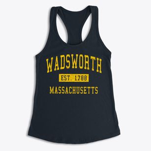 Wadsworth Massachusetts Classic Established Women's Racerback Tank