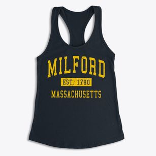 Milford Massachusetts Classic Established Women's Racerback Tank