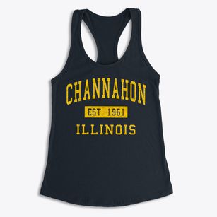 Channahon Illinois Classic Established Women's Racerback Tank