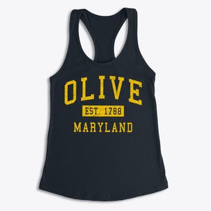 Olive Maryland Classic Established Women's Racerback Tank
