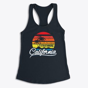Strathmore California Palm Tree Sunset Women's Racerback Tank