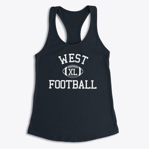 West High School Classic Football Women's Racerback Tank
