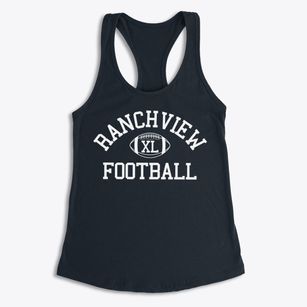 Ranchview High School Classic Football Women's Racerback Tank