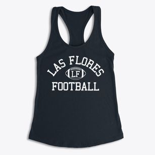 Las Flores High School Classic Football Women's Racerback Tank