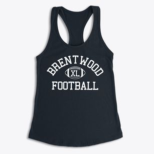 Brentwood Christian School Classic Football Women's Racerback Tank