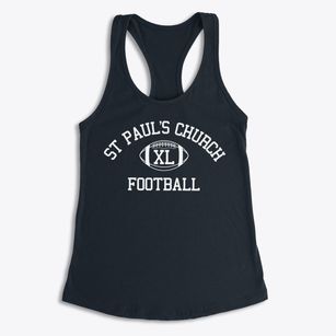 St Paul's Church Classic Football Women's Racerback Tank