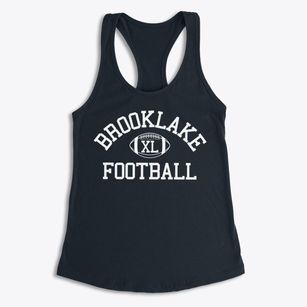 Brooklake Christian School Classic Football Women's Racerback Tank
