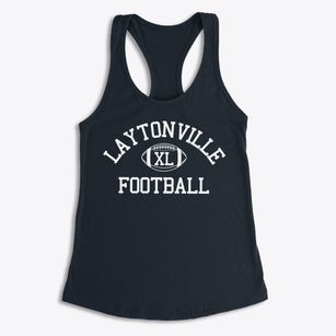 Laytonville High School Classic Football Women's Racerback Tank
