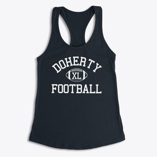 Doherty High School Classic Football Women's Racerback Tank