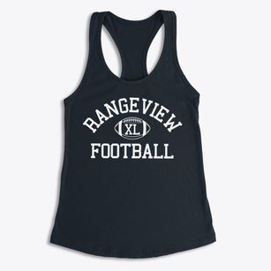 Rangeview High School Classic Football Women's Racerback Tank