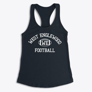 West Englewood Christian School Classic Football Women's Racerback Tank