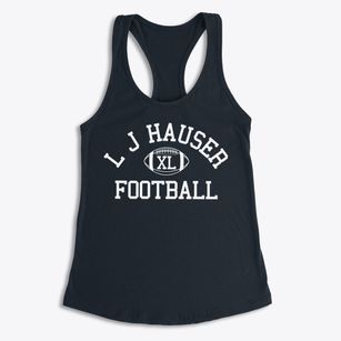 L J Hauser Junior High School Classic Football Women's Racerback Tank