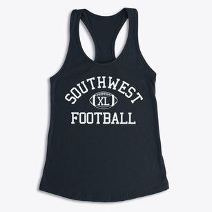 Southwest Christian School Oak Lawn Classic Football Women's Racerback Tank