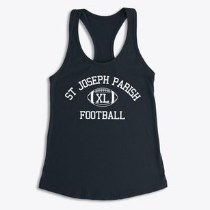 St Joseph Parish Classic Football Women's Racerback Tank
