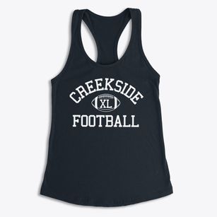 Creekside Junior High School Classic Football Women's Racerback Tank